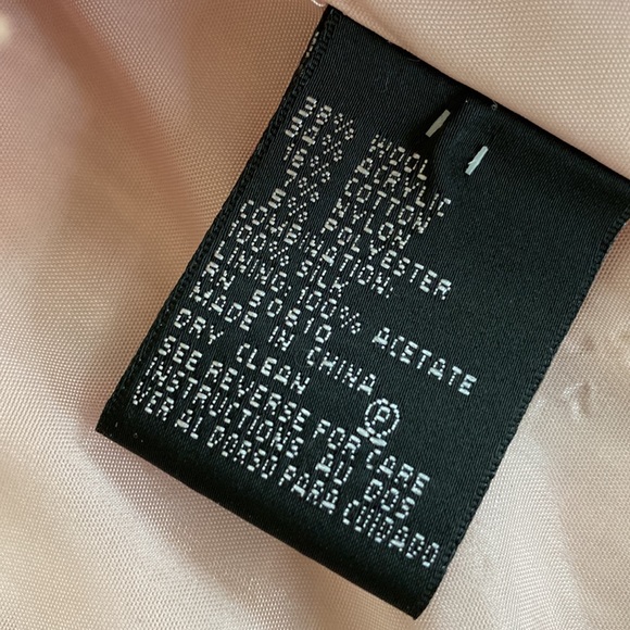 ALBERT NIPON Pink Tweed Ruffle Chiffon Skirt Suit Size 8 - Picture 11 of 14